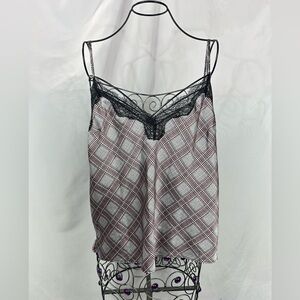 Victoria's Secret silky plaid cami size L